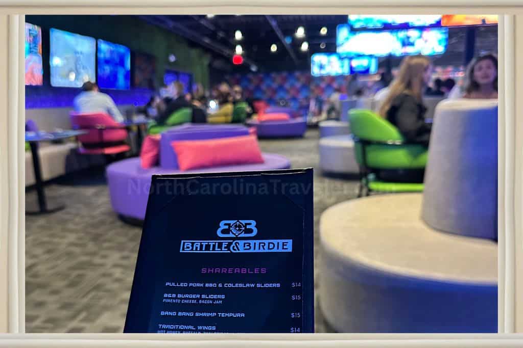 upper loft for eating and lounging
Battle & Birdie, Raleigh