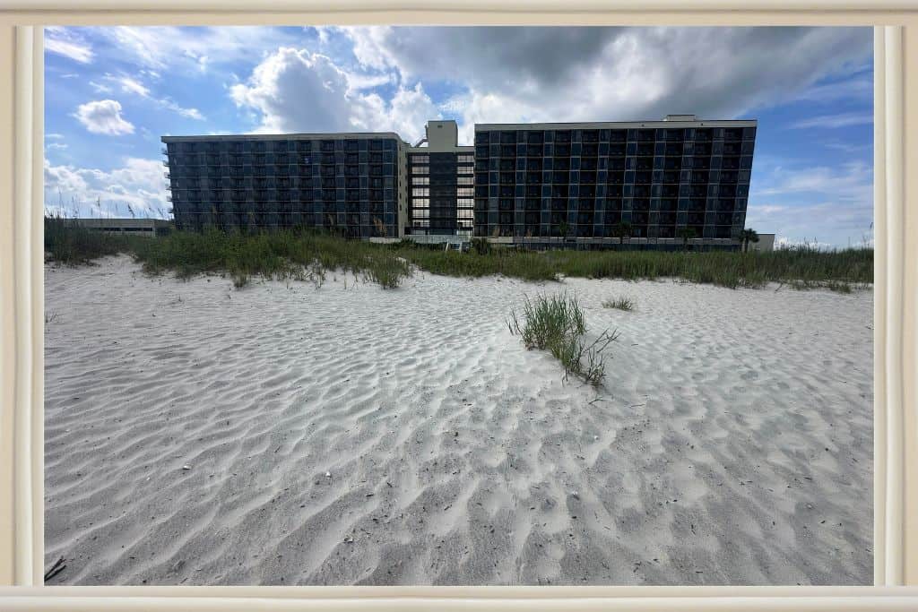 View from the beach. .

Shell Island Resort Wrightville Beach NC